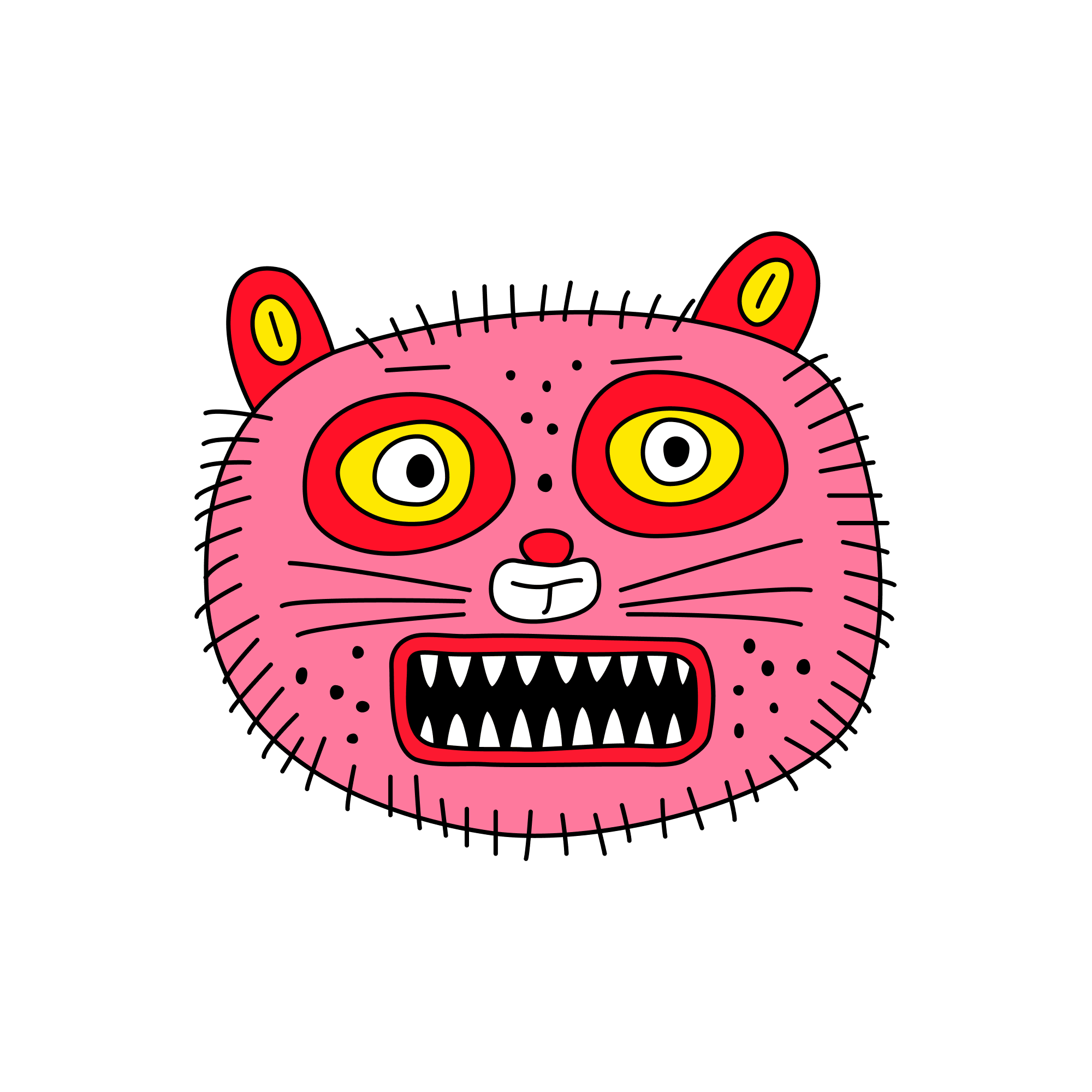 Pink Fang Tiger_filled